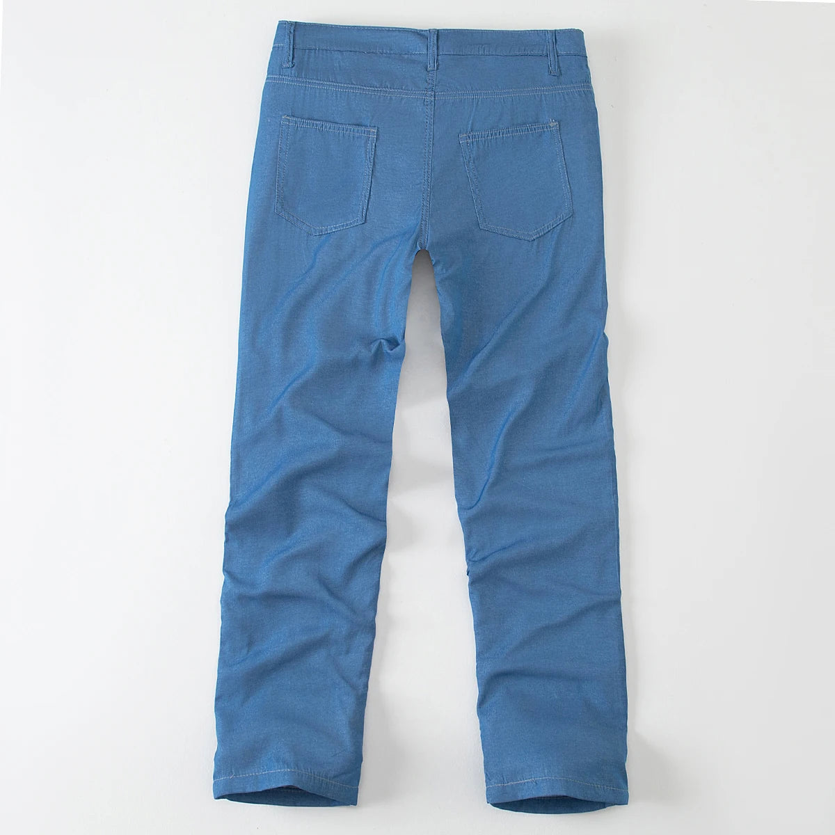 Men's summer slim fit soft blue imitation jeans comfortable casual youth pants outdoor versatile slim fit handsome slim fit pant