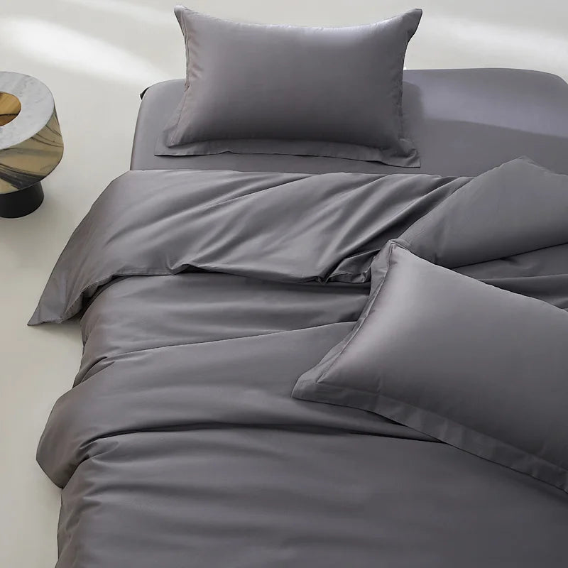 1pc Egyptian Cotton Duvet Cover Solid Color 100% Cotton 800 Thread Count Quilt Cover Korean Minimalist Style Bedding Ultra Soft