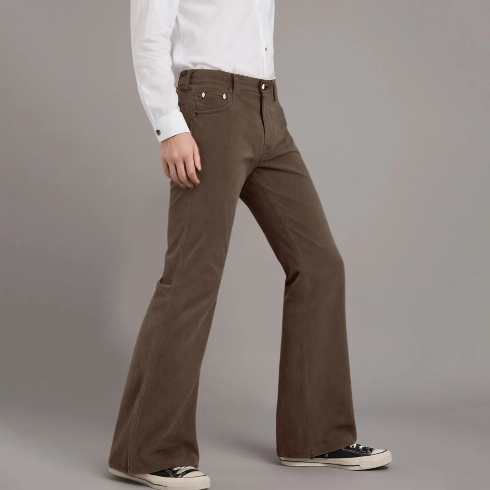 Fashion Casual Flared Pants Pant For Men Classic Simple Solid Color High-Rise Trousers Trendy Street High Street Denim Pants