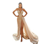 Wedding Party Dress Female Evening Elegant Sexy Deep V Neck Strap Sleeveless Sequined Long Maxi Dresses for Women 2026