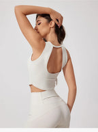 New Women Sportswear Yoga Set Sport Suit Gym Workout Clothes Gym Vest Crop Top High Waist Straight leg Pants Fitness Sports Wear