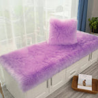 Luxury Faux Sheepskin Carpet Modern Living Room Home Decor Imitation Wool Mat Balcony Window Cushion Kids Bedroom Rug White Gray