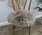 35/40/45CM 100% Pure Sheepskin Wool Hairy Floor Carpet Rugs Round Chair Cushion Seat Pad Covering Soft