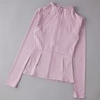 Yoga Clothes Windbreaker Sportswear Woman Running Long Sleeve Sweatshirt Sports Jackets Top Women Workout Tops Activewear