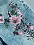 Y2k Jeans Trend Spring Summer Fashion All-match Lace Splicing Denim Straight Pants Blue Jeans for Women Streetwear Wide Leg New