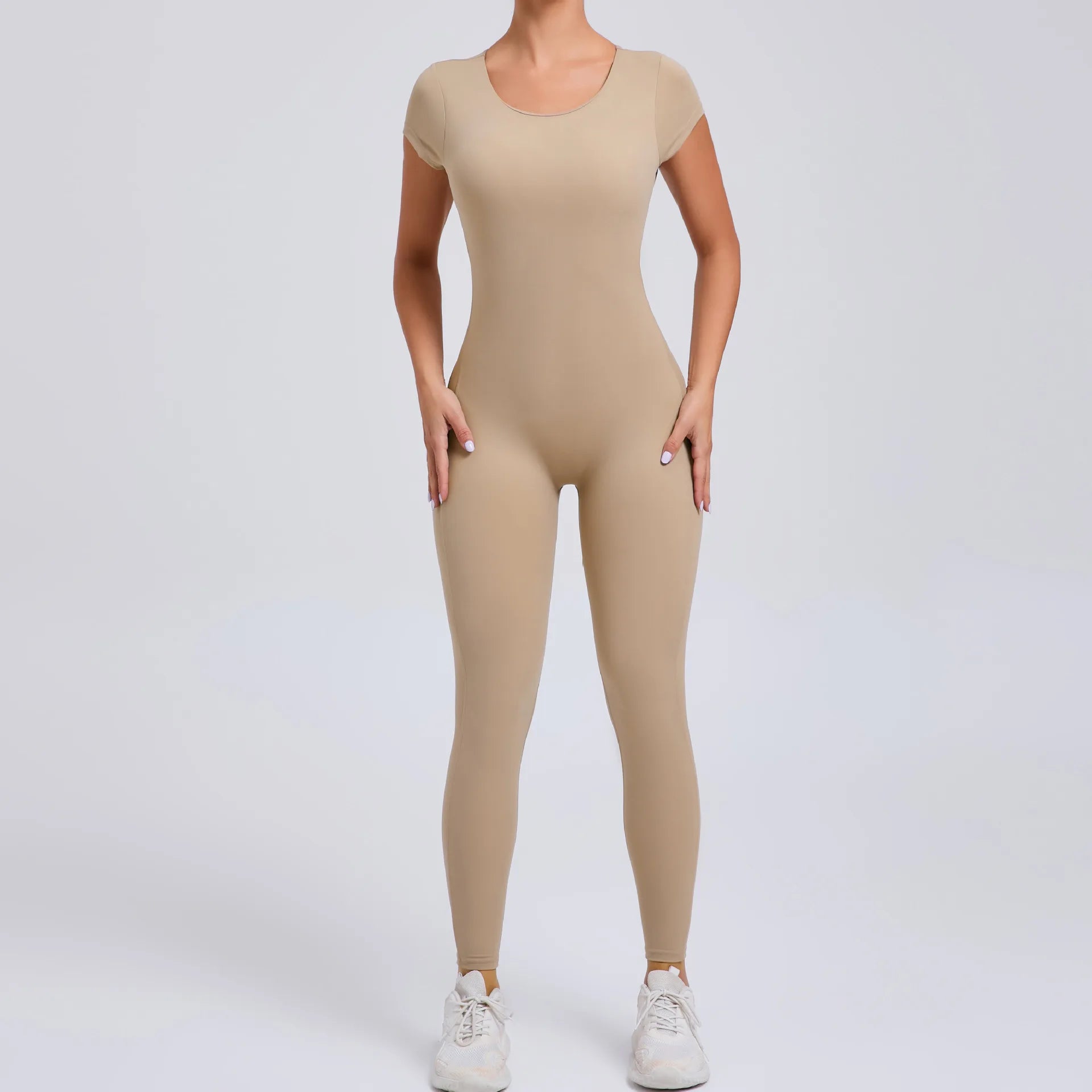 2026 Yoga Jumpsuit Fitness Sports Overalls Gym Clothing Set Wear Pilates Workout Clothes Women Short Sleeves Outfit Activewear