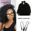 Kinky Curly Feather Crochet Braid Human Hair Extensions Knotless Pre-Separated Crochet Hair Extensions Human Hair Natural Color