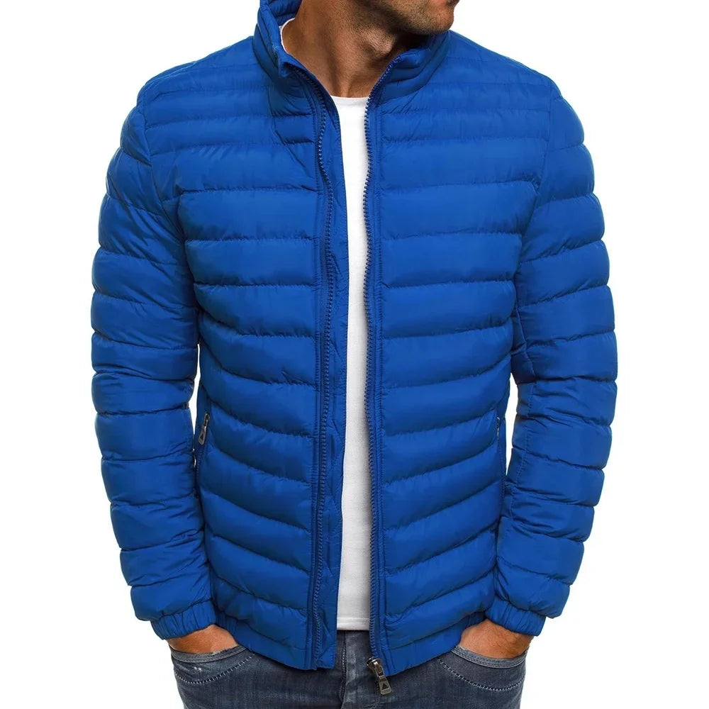 Winter New Jacket Men's Stand Collar Warm Parka Coat Street Fashion Casual Brand Outer Men's Winter motion Warm Jacket