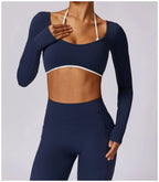 2-Piece Activewear Set – Long Sleeve Crop Top & Leggings