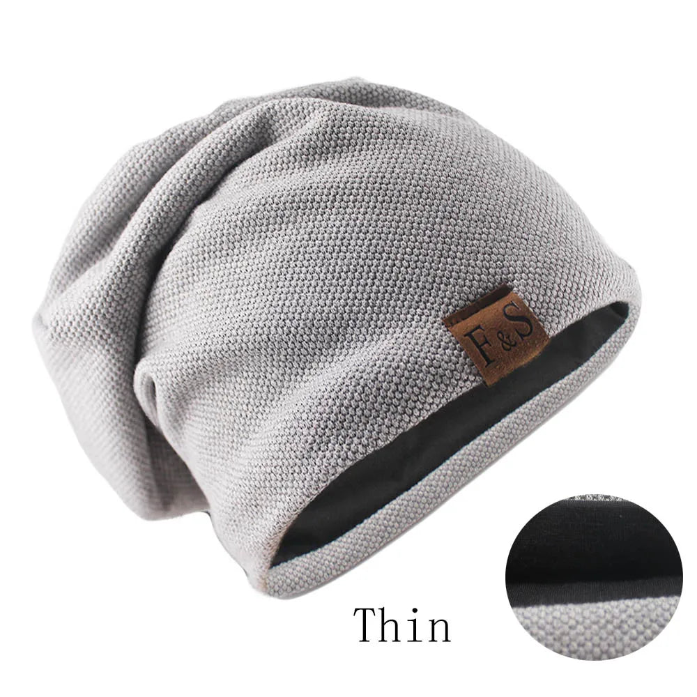 Fashion Bonnet Hat For Men And Women Autumn Knitted Solid Color Skullies Beanies Spring Casual Soft Turban Hats Hip Hop Beanie