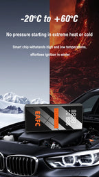 EAFC 1200A Smart Car Jump Starter with 150PSI Air Pump -8000mAh Power Bank  LED Light Smart Inflate for Cars Motorcycles Trucks