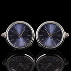 Luxury Cufflinks Watch Rotatable Electronic Functional Buckle Business Mens Cufflinks Gold Slivery Mechanical Watch Cuff Links
