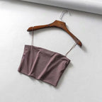 2026 Summer Women's Crop Top Sexy Elastic Cotton Camis sleeveless Short Tank Top Bar