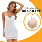 Becirzet Strap White Dress Underwear Women Mesh Control Slips Dresses Party Underwire Underskirt Tube Mini Short Underdress XXL