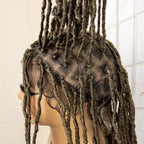 Synthetic Full Lace Locs Braided Wigs for Black Women 24 inches Knotless Box Dreadlock Braids Wig Lace Frontal Braiding Wig