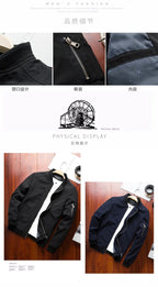 Autumn Spring New Men's Bomber Zipper Jacket Male Casual Streetwear Hip Hop Slim Fit Pilot Coat Men Clothing Plus Size 6XL