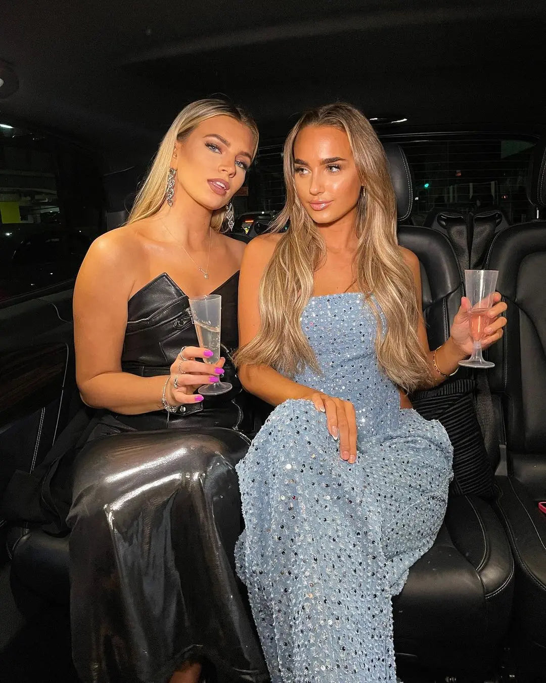 Fashion Sequins Denim Set Women Strapless Tunic Waist Crop Top and Wide Leg Pant Suit 2025 &2026 New 2 Piece Sets Outfits Tracksuit