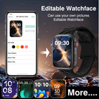 New Smart Watch,More Sports Modes,Voice Assistant,Outdoor Fitness Tracker, For Iphone/Android, An Ideal Gift for Family &Friends