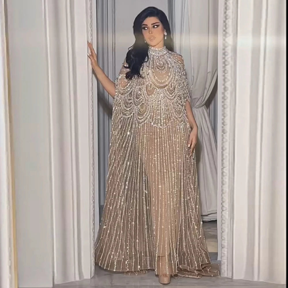 Customized Evening Dresses Luxury sexy Prom Dress Caftan Nude Wedding Formal Elegant Exquisite High Quality Party Gown for Women
