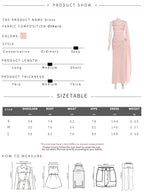 Kliou Ruched Elegant Gown Dress Woman o-Neck Sleeveless Ribbon Decoration Metal Trim High Waist Midnight Prom Party Long Bodycon