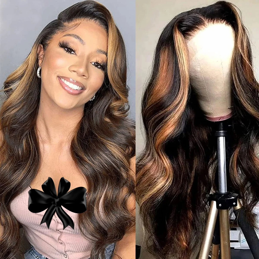 5x5 1B30 Lace Glueless Wig Human Hair Ombre Body Wave Lace Frontal Closure Wigs Hd Lace Human Hair Ready To Go Human Front Wigs