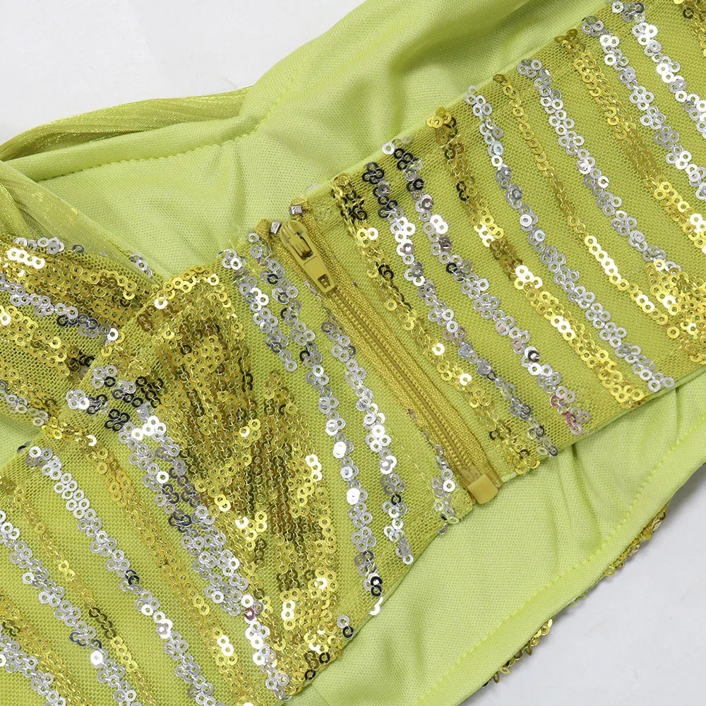 Sexy One-shoulder Long Summer Dress Sequin Birthday Holiday Elegant Party Evening Dresses Luxury Womens Prom Dresses XSY29