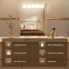 Makeup Mirror LED Light Bulbs Vanity Lights USB Adjustable brightness and colour temperature Bathroom Dressing Table Lighting