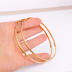 Hgflyxu Stainless steel Gold Hoop Earrings Large size Circle Ear Accessories Fashion Jewelry