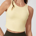 New Women Sportswear Yoga Set Sport Suit Gym Workout Clothes Gym Vest Crop Top High Waist Straight leg Pants Fitness Sports Wear