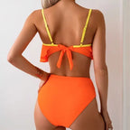 2025 New Sexy Brazilian Bikini Set Ruffle Swimwear Women Push Up Swimsuit High Waist Print Floral Bathing Suit Biquini Female
