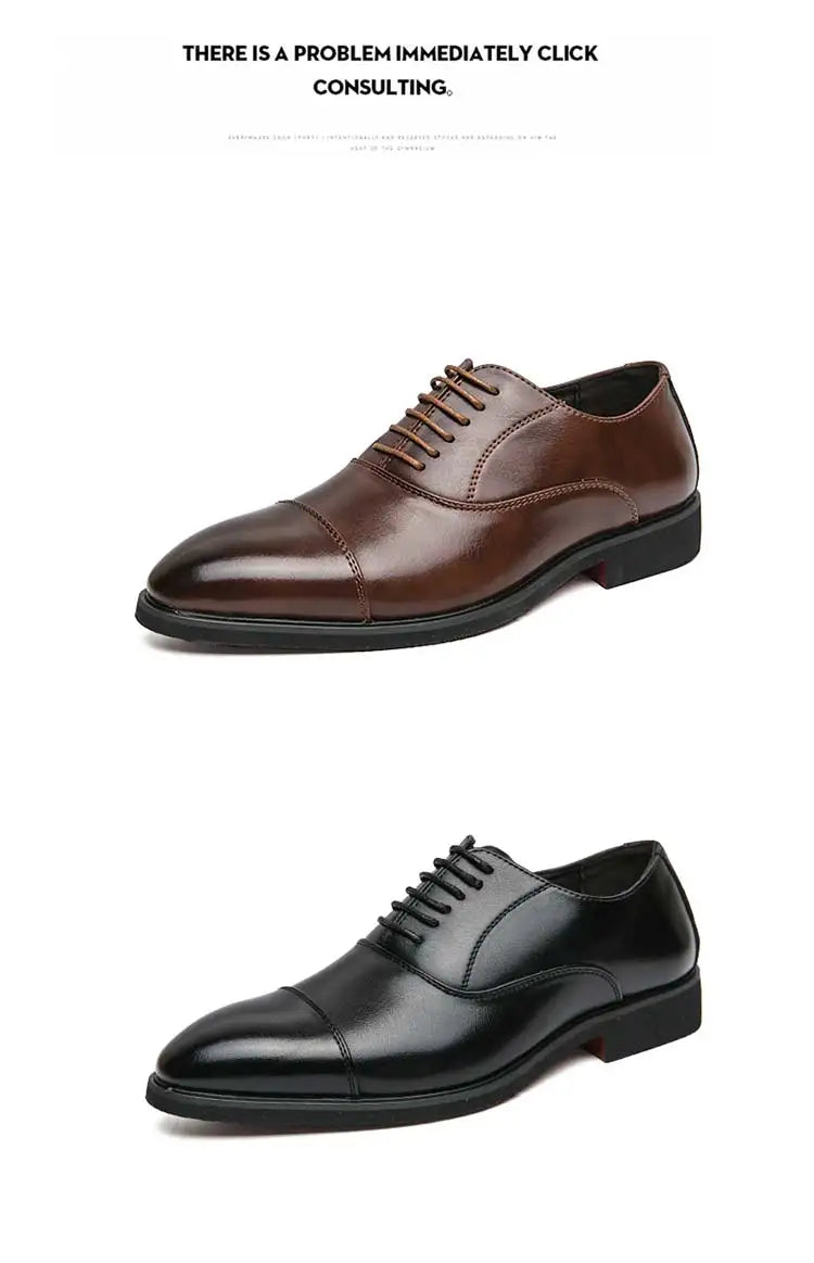 Men's Red Sole Oxford Shoes Business Office  Breathable Lace-up Shoes for Men  Chaussure Homme