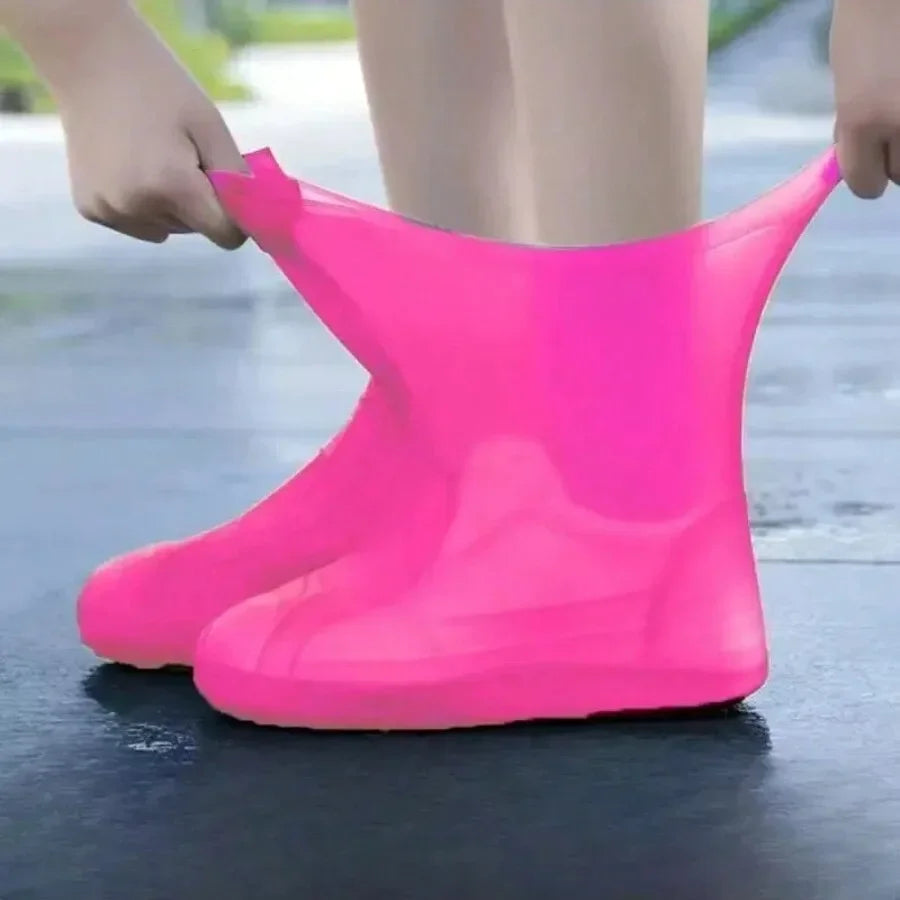 Shoe Waterproof Cover 1 Pair of Outdoor Rubber Rain Boot Covers Silicone Waterproof Shoe Covers Rainy Day Shoe Covers Shoes Gear