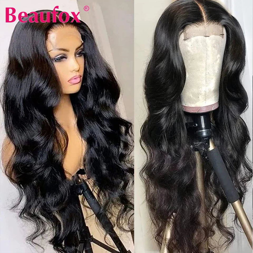 Beaufox Lace Front Human Hair Wigs For Women Brazilian Body Wave Lace Frontal Wigs Human Hair Wigs 4x4 Lace Closure Wig Secondary image