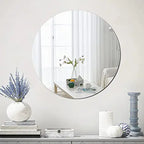 Mirror Wall Sticker Round Oval Acrylic Wall Sticker Self-adhesive Acrylic Tiles Sticker for Bathroom DIY 3D Wall Decal