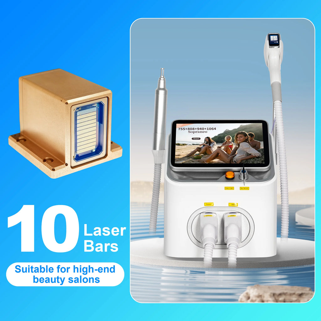 FAC 5000W 2 IN 1 Professional 4 Wave 808 Diode Laser Permanent Painless Hair Removal Picosecond Laser Tattoo Removal Machine