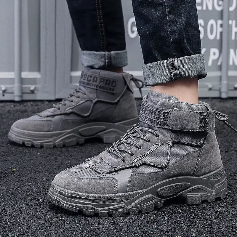 2026 Men Boots Tactical Boots Outdoor Hiking Winter Shoes Light Non-slip Men Desert Ankle Boots Botas Motocross Motorcycle Shoes