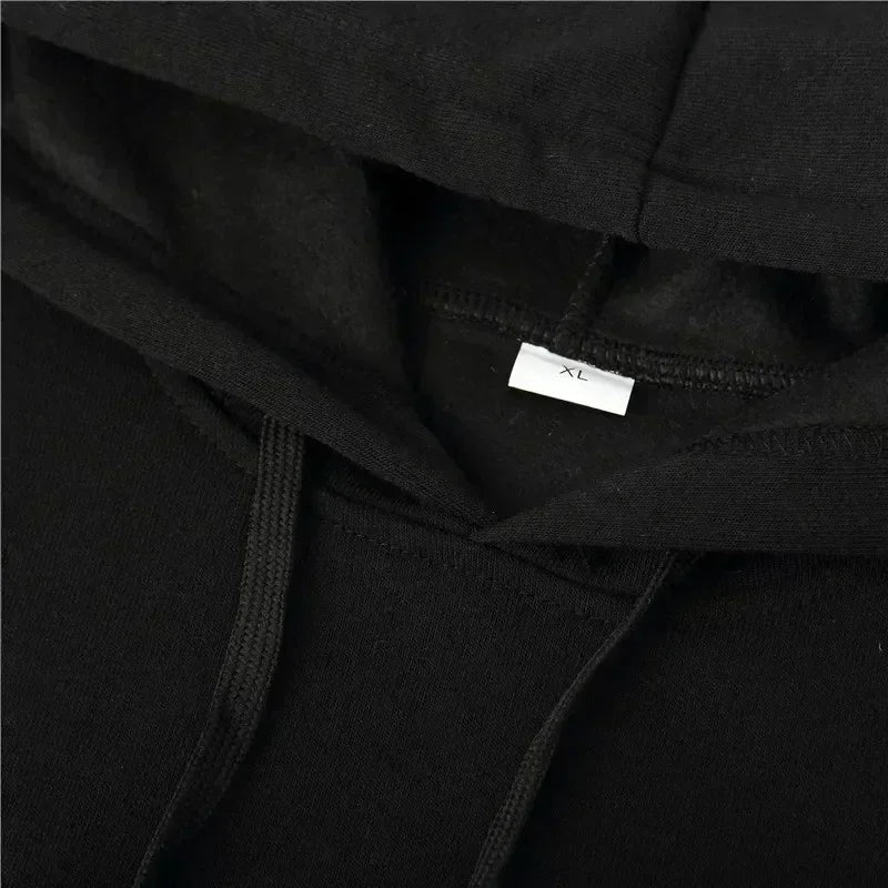 Spanish flag madrid printed Autumn and Winter Warm Cotton Men's Fleece Oversized Hoodie Outdoor Commuter Men's High Elastic top