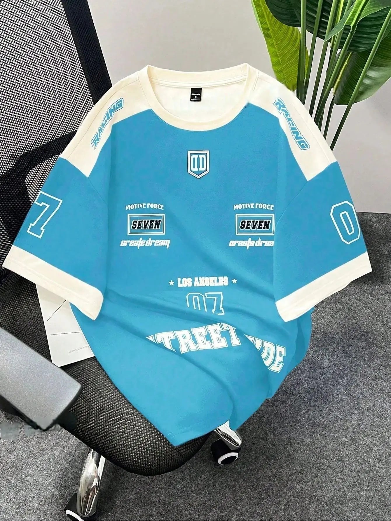 The 2026 summer new men's T-shirt 3D digital printed short-sleeved T-shirt, men's sportswear, Brooklyn racing football T-shirt,