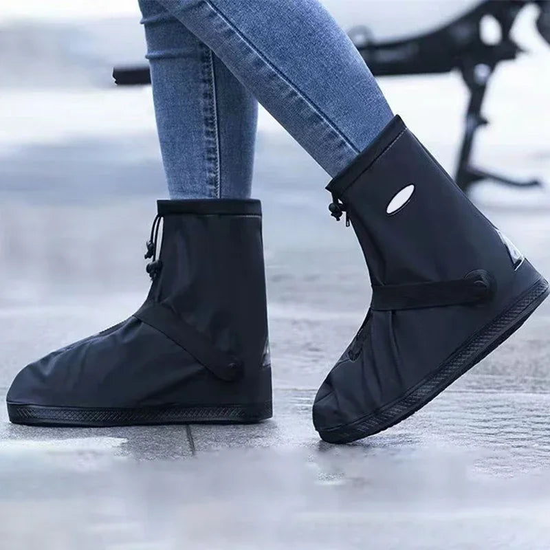 Waterproof Rain Boot Covers Reusable Non-Slip Cycling Hiking Shoe Protectors Rain Snow Wet Sand Overshoes Pants Protectors