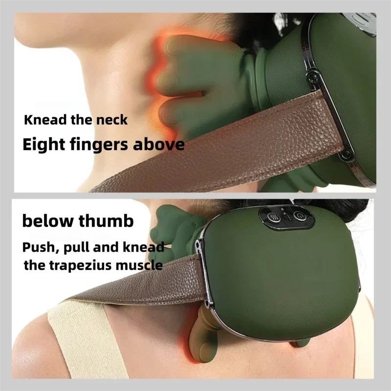 Bionic Finger Neck Shoulder Massager Wireless Neck Cervical Trapezius Kneading Massage Shawl Brushless Motor Neck masajeador