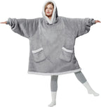 Wearable Blanket Hoodie Sherpa Fleece Hooded Blanket for Adult as A Gift Warm Comfortable Blanket Sweatshirt with Giant Pocket
