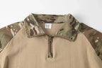Outdoor Tactical Hiking T-Shirts Men Combat Military Army CP Camouflage Long Sleeve Hunting Climbing Shirt Cotton Sport Clothes