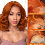250 Density 30 Inch Body Wave 100% Human Hair - Ginger Color Silky Soft No Tangle No Shedding Premium Extensions