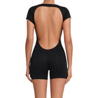2026 Yoga Jumpsuit Fitness Sports Overalls Gym Clothing Set Wear Pilates Workout Clothes Women Short Sleeves Outfit Activewear