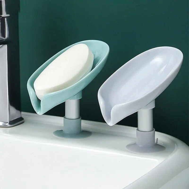 2pcs Soap Box Creative Draining Soap Storage Rack Punch Free Suction Cup Personalized Cute Household Shelf Bathroom Artifact Secondary image