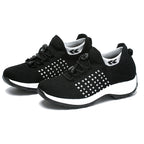 Women Walking Shoes Breathable Fly Weaving Sneakers Non Slip Casual Shoes 7 Color Size 35-45