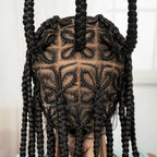 36in Full Lace Cornrow Braided Wigs Synthetic Natural Braiding Hair Wigs Box Braided Lace Wigs with Baby Hair for Black Women
