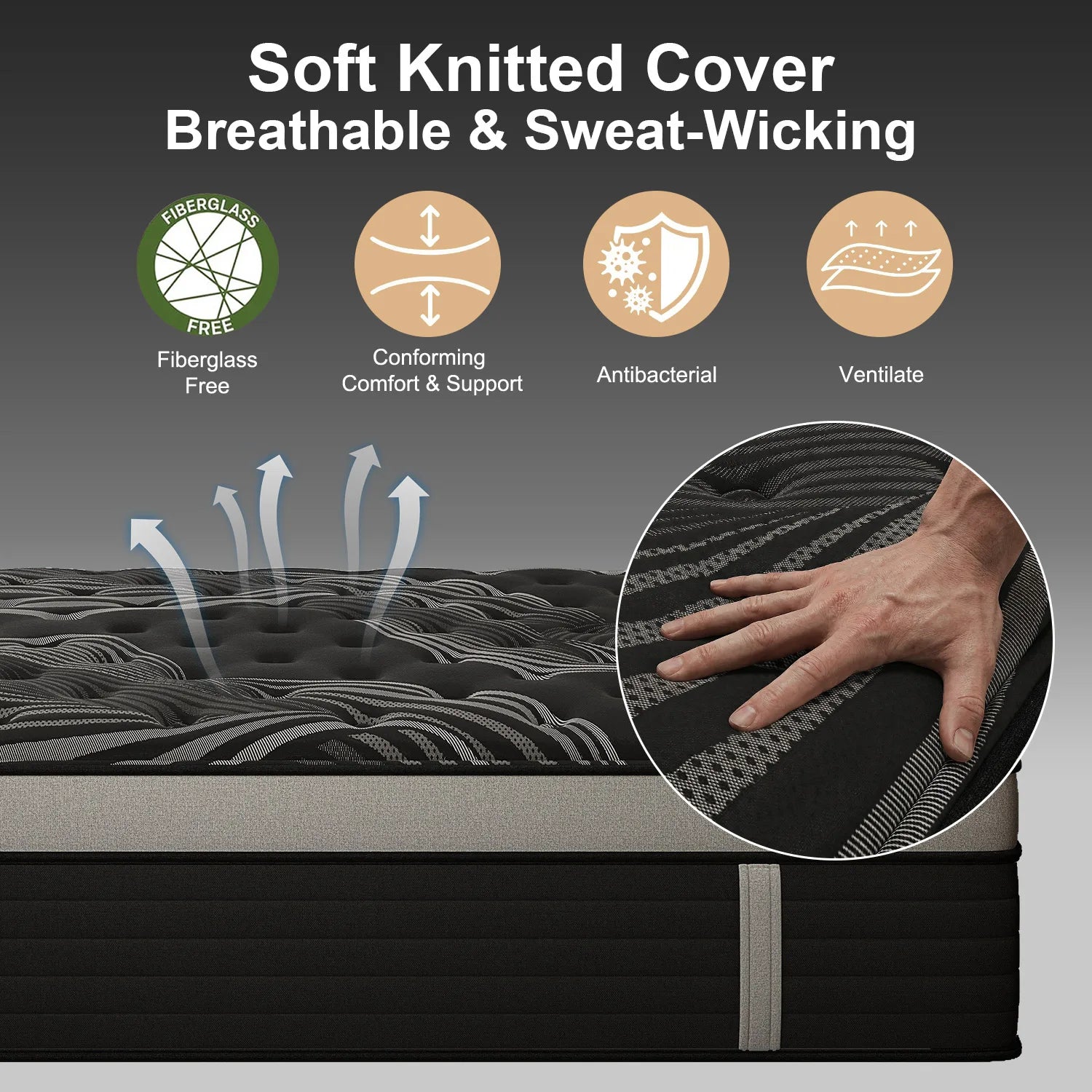 12"14" Gel Memory Foam Hybrid Pocket Spring Mattress Twin Full Queen King Bed Mattress In A Box, Medium Firm Motion Isolation