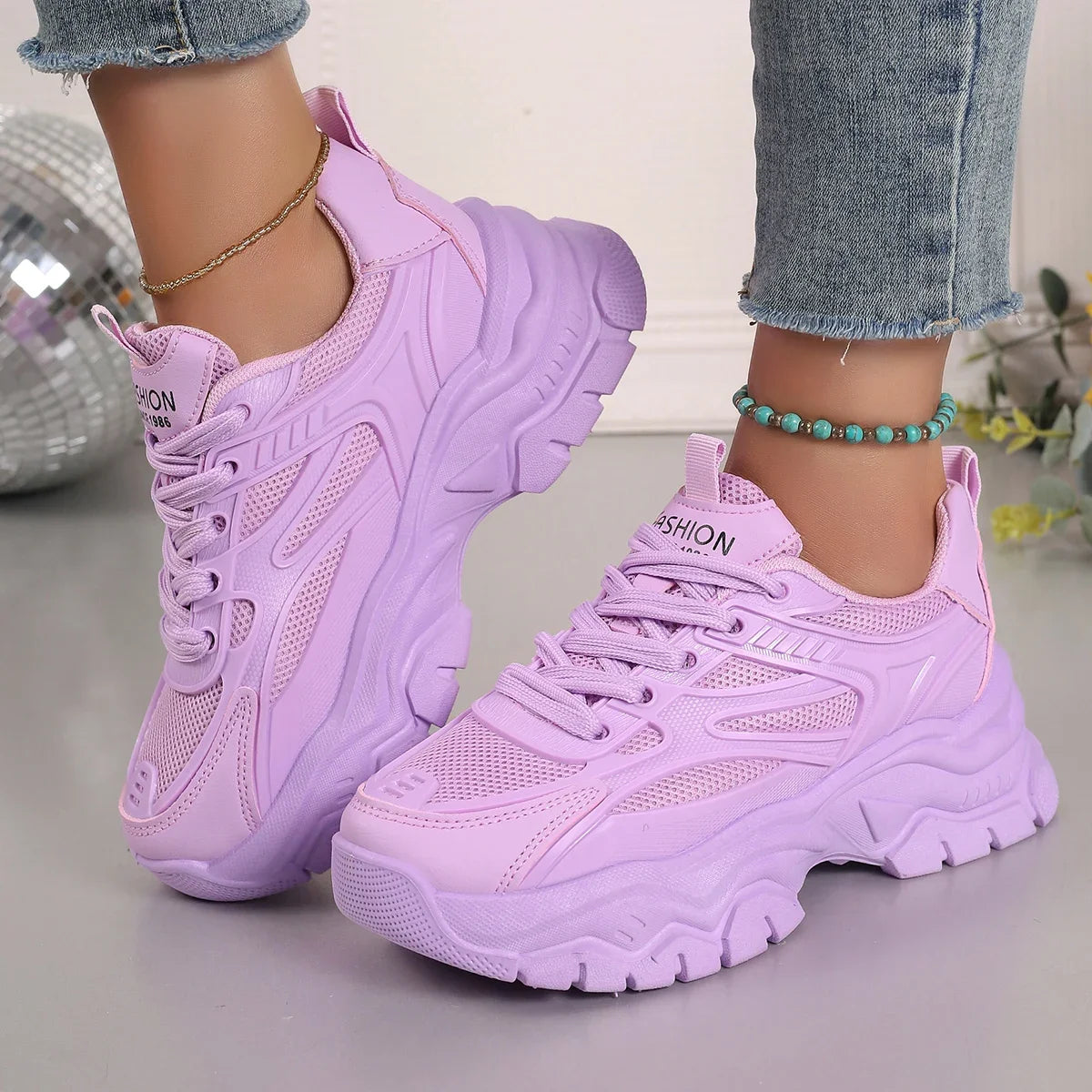 Women Sneakers 2026 New Fashion Chunky Sneakers Women Outdoor Tennis Platform Sports Shoes for Women Lightweight Designer Shoes