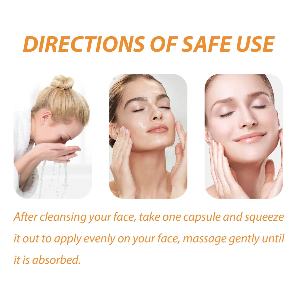 50 Capsules Fullerene Essence Capsule Collagen Capsule Facial Care Essence Anti-Wrinkle, Acne, Firming, Whitening, Hyaluronic Acid Essence Skin Care New Style